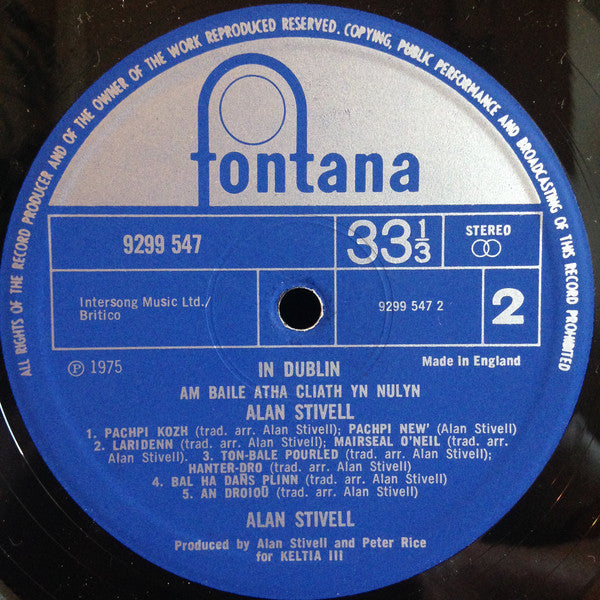 Alan Stivell : In Dublin - Am Baile Atha Cliath Yn Nulyn (LP, Album)