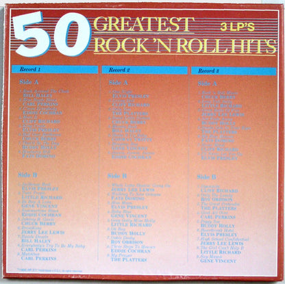 Various : 50 Greatest Rock 'n Roll Hits (3xLP, Comp + Box)