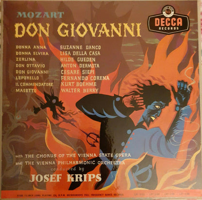 Wolfgang Amadeus Mozart, Suzanne Danco, Lisa Della Casa, Hilde Güden, Anton Dermota, Cesare Siepi, Fernando Corena, Kurt Böhme, Walter Berry With Wiener Staatsopernchor And Wiener Philharmoniker Conducted By Josef Krips : Don Giovanni (4xLP, Mono, RP + Box)