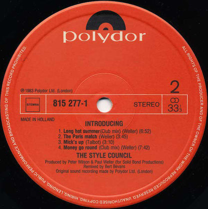 The Style Council : Introducing The Style Council (LP, MiniAlbum)