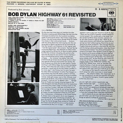 Bob Dylan : Highway 61 Revisited (LP, Album, RP)