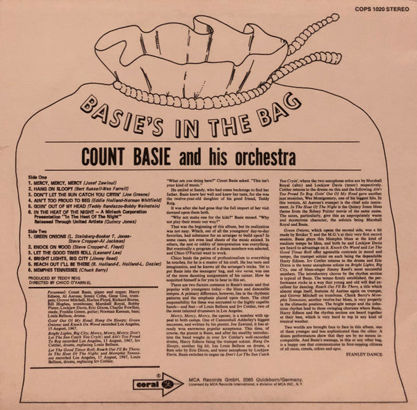 Count Basie Orchestra : Basie's In The Bag (LP, Album, RE)