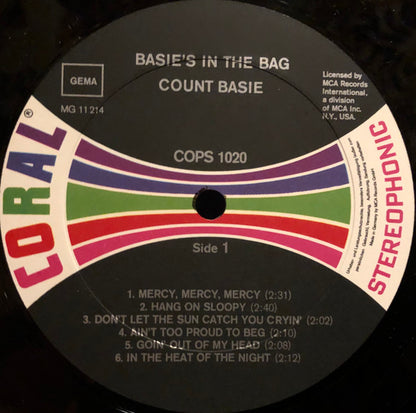 Count Basie Orchestra : Basie's In The Bag (LP, Album, RE)