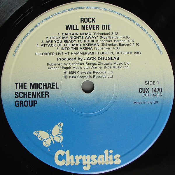 The Michael Schenker Group : Rock Will Never Die (LP, Album)