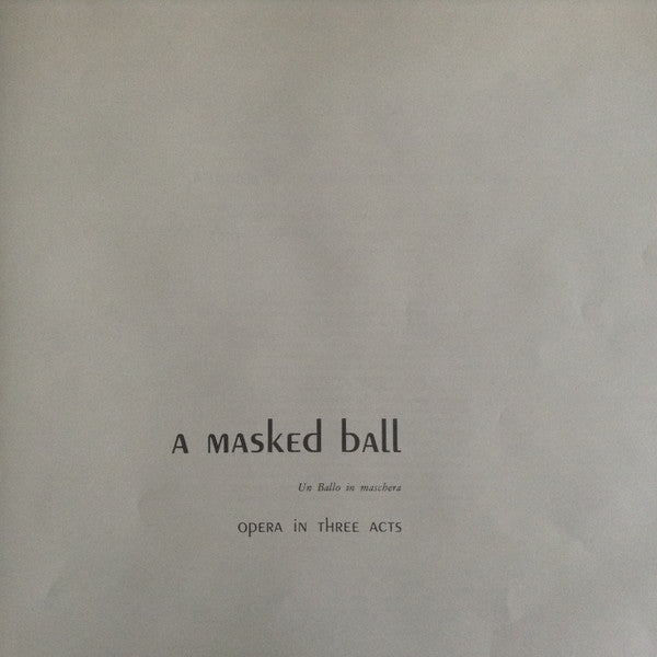 Giuseppe Verdi - Arturo Toscanini And NBC Symphony Orchestra / Herva Nelli, Jan Peerce, Claramae Turner, Robert Merrill, Virginia Haskins, The Robert Shaw Chorale : A Masked Ball (Complete) (3xLP, Mono + Box)