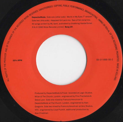 Depeche Mode : World In My Eyes / Happiest Girl / Sea Of Sin (7", Single)