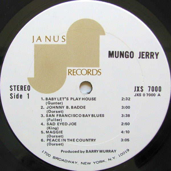 Mungo Jerry : Mungo Jerry (LP, Album, Uni)