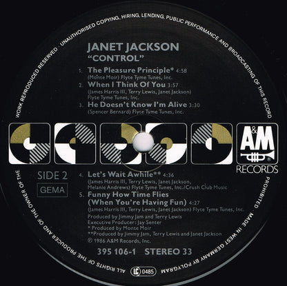 Janet Jackson : Control (LP, Album, Ltd, Bla)