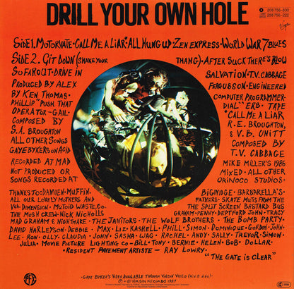 Gaye Bykers On Acid : Drill Your Own Hole (LP, Album, Gat)