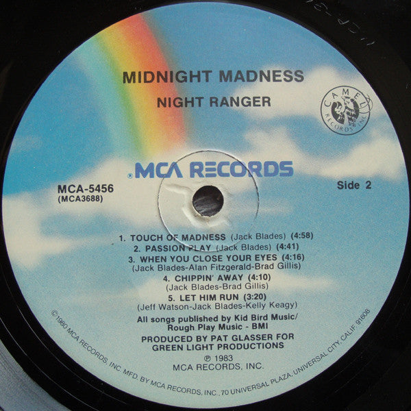 Night Ranger : Midnight Madness (LP, Album, Pin)