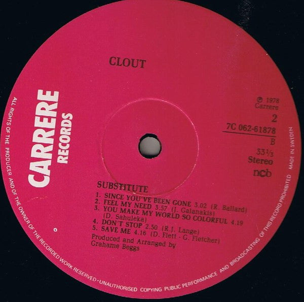 Clout : Substitute (LP, Album)