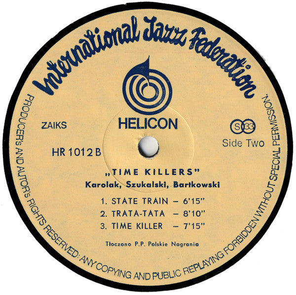 Wojciech Karolak, Tomasz Szukalski, Czesław Bartkowski : Time Killers (LP, Album)