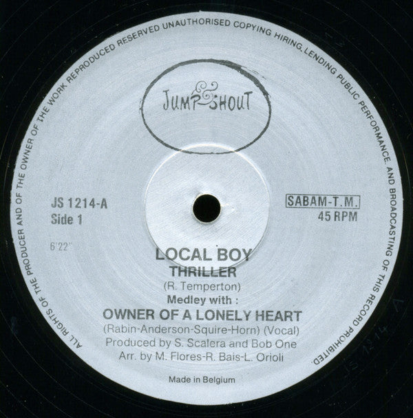 Local Boy : Thriller Medley With Owner Of A Lonely Heart (12")