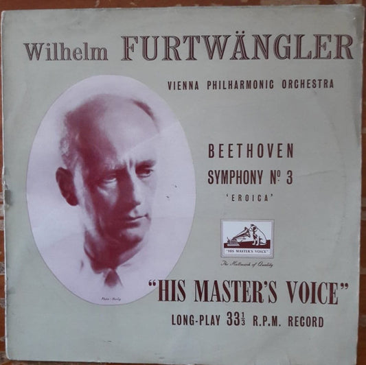 Ludwig van Beethoven, Wilhelm Furtwängler, Wiener Philharmoniker : Symphony No. 3 'Eroica' (LP, Mono)