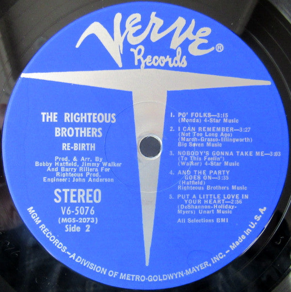 The Righteous Brothers : Re-Birth (LP)