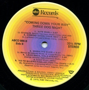 Three Dog Night : Coming Down Your Way (LP, Album)