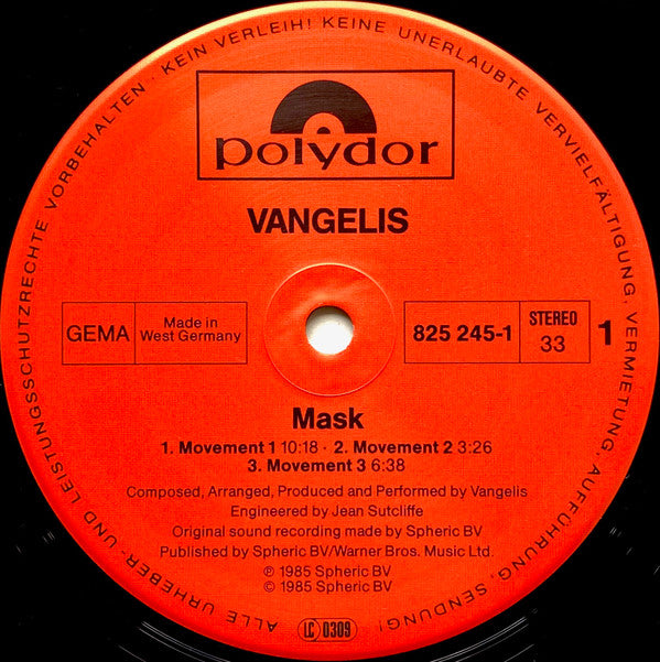 Vangelis : Mask (LP, Album)