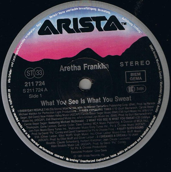 Aretha Franklin : What You See Is What You Sweat (LP, Album)