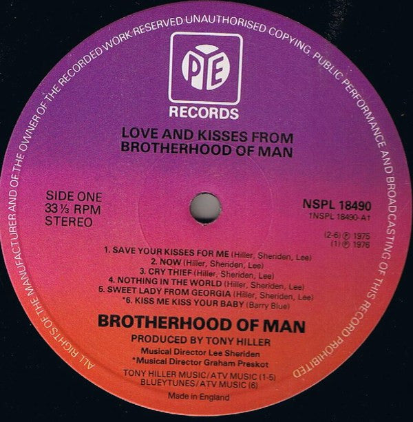 Brotherhood Of Man : Love And Kisses From Brotherhood Of Man (LP, Album)