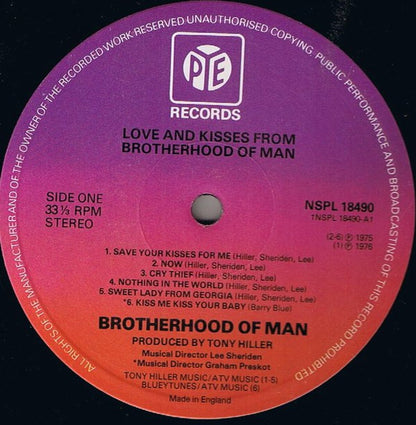 Brotherhood Of Man : Love And Kisses From Brotherhood Of Man (LP, Album)