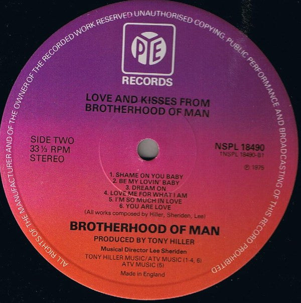 Brotherhood Of Man : Love And Kisses From Brotherhood Of Man (LP, Album)