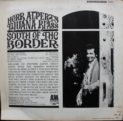 Herb Alpert & The Tijuana Brass : South Of The Border (LP, Album, RP)