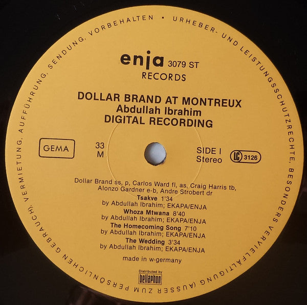 Dollar Brand : At Montreux (LP, Album)