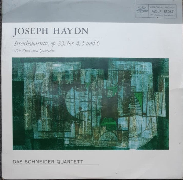 Joseph Haydn, The Schneider Quartet : Streichquartette, Op. 33, Nr. 4, 5 Und 6 "Die Russischen Quartette" (LP, Album)