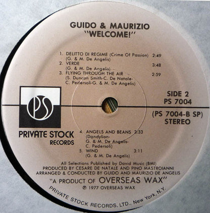 Guido And Maurizio De Angelis : Welcome! (LP, Comp)