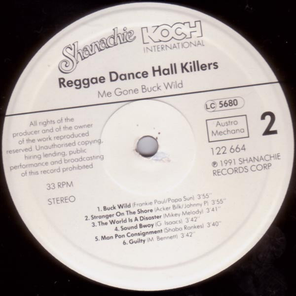 Various : Me Gone Buck Wild - Reggae Dance Hall Killers (LP, Comp)