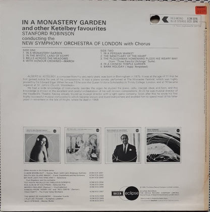 Albert W. Ketelbey — Stanford Robinson Conducting The The New Symphony Orchestra Of London : In A Monastery Garden (LP, Album, RE)