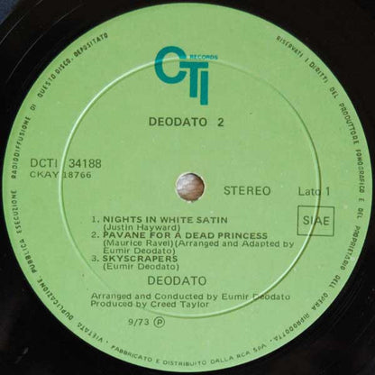 Eumir Deodato : Deodato 2 (LP, Album, Gat)