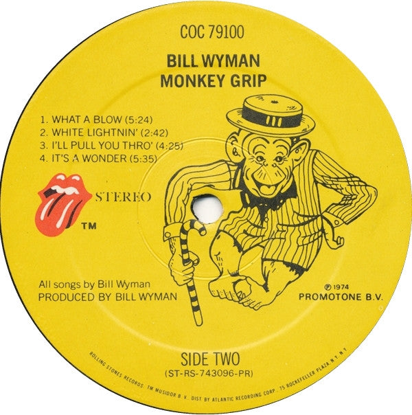 Bill Wyman : Monkey Grip (LP, Album, PR )