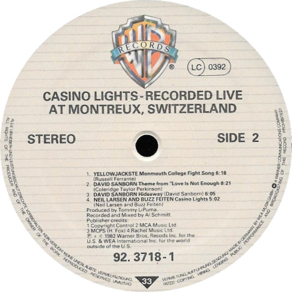 Various : Casino Lights (LP, Album)