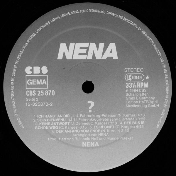 Nena : ? (LP, Album)