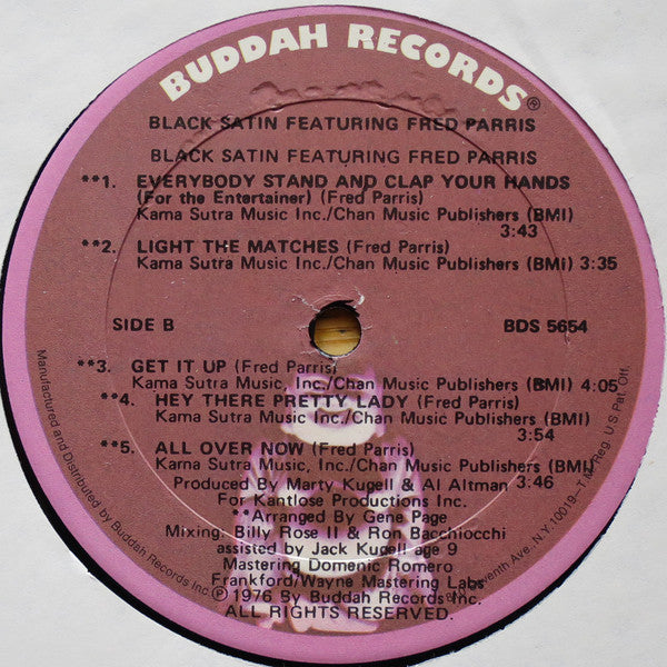 Black Satin Featuring Fred Parris : Black Satin (LP, Album, Gol)