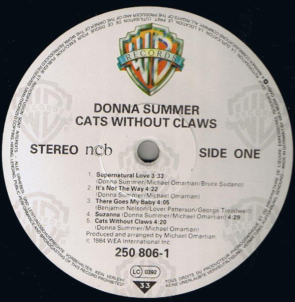 Donna Summer : Cats Without Claws (LP, Album)