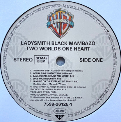 Ladysmith Black Mambazo : Two Worlds One Heart (LP, Album)