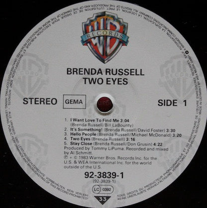 Brenda Russell (2) : Two Eyes (LP, Album)