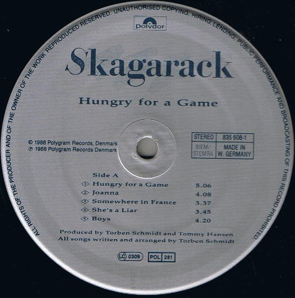 Skagarack : Hungry For A Game (LP, Album)