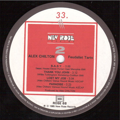 Alex Chilton : Feudalist Tarts (12", MiniAlbum, RP)