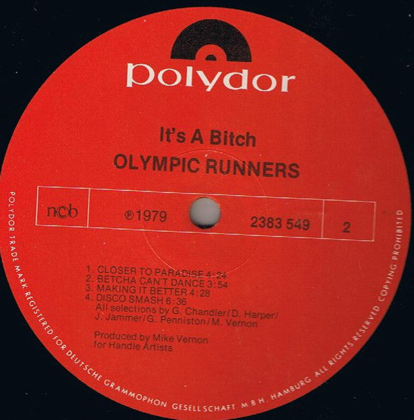 Olympic Runners : It's A Bitch (LP, Album)