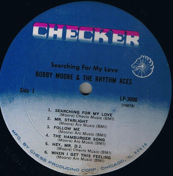 Bobby Moore & The Rhythm Aces : Searching For My Love (LP, Album, Mono, RP)