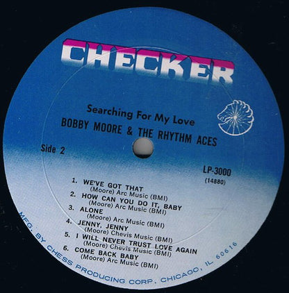 Bobby Moore & The Rhythm Aces : Searching For My Love (LP, Album, Mono, RP)