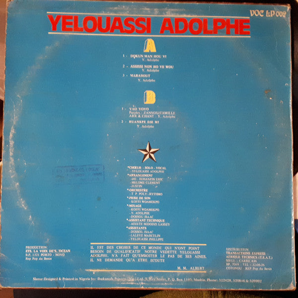 Adolphe Yelouassi : Vol. 1 (LP, Album)