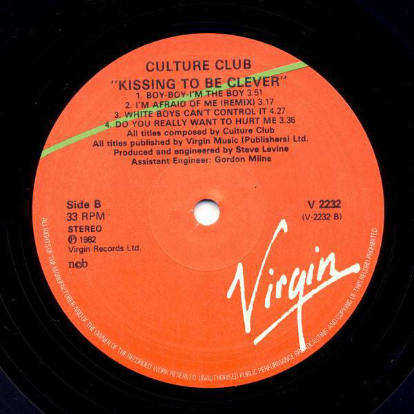 Culture Club : Kissing To Be Clever (LP, Album)