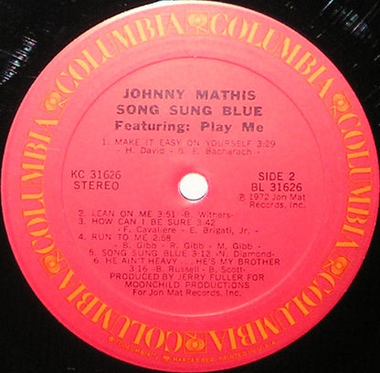 Johnny Mathis : Song Sung Blue (LP, Album, Ter)