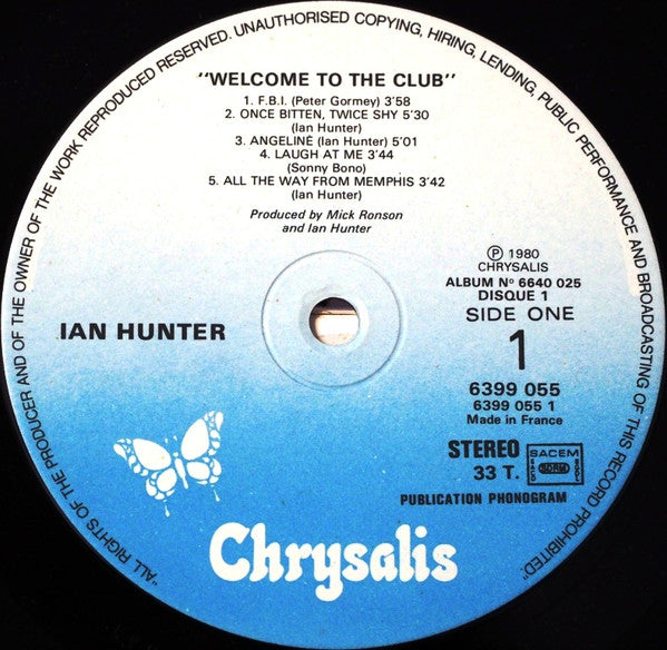 Ian Hunter : Welcome To The Club (Live) (2xLP, Album)