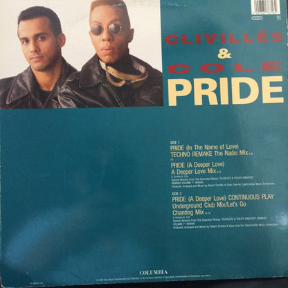 Clivillés & Cole : Pride (In The Name Of Love) (12")