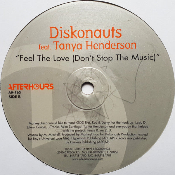 Diskonauts Feat. Henderson : Feel The Love (Don't Stop The Music) (12")